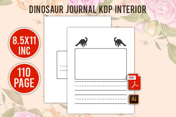 High-Quality Dinosaur Journal KDP Interior
