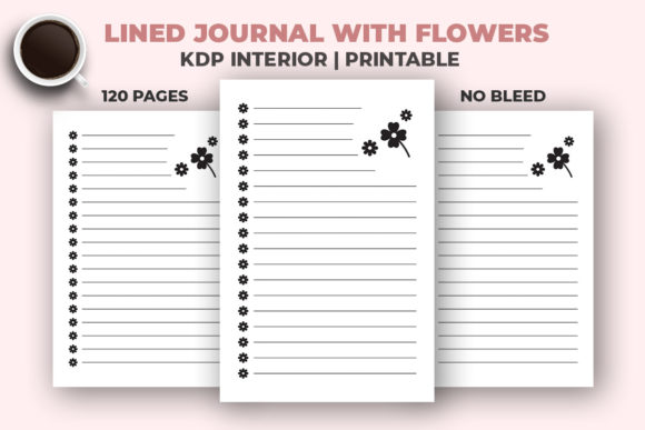 Lined Journal with Flowers KDP Interior: A Versatile Tool for Your Publishing Needs