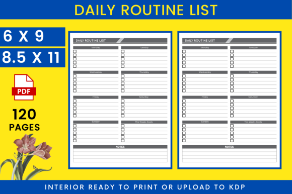Maximizing Your Daily Productivity with the Daily Routine List KDP Interior
