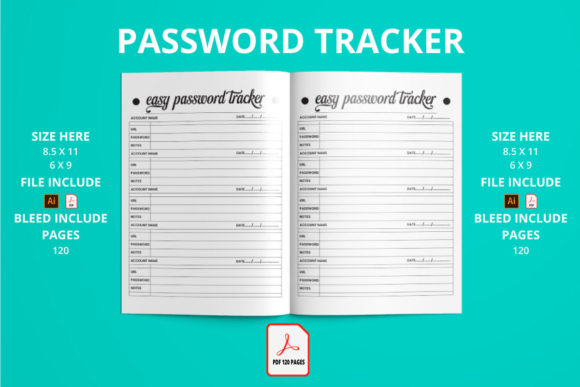 Password Tracker KDP 120 Pages Interior: A Comprehensive Solution for Managing Your Digital Life