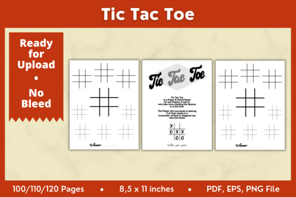 Tic Tac Toe Game KDP Interior 8,5x11in