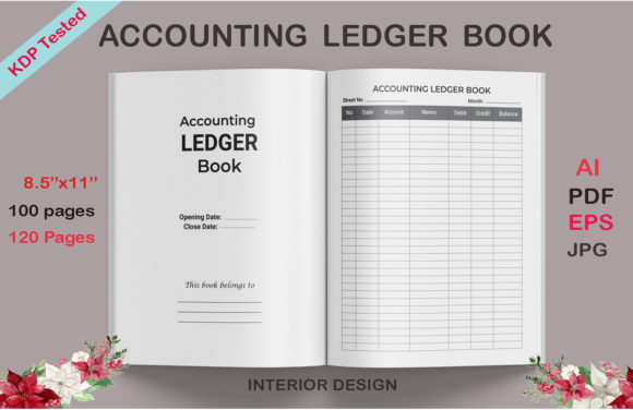 Transform Your Financial Record-Keeping with the Creative Accounting Ledger Book Template 120pages