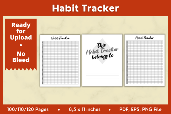 Transform Your Habits with the Habit Tracker KDP Interior 8,5x11in