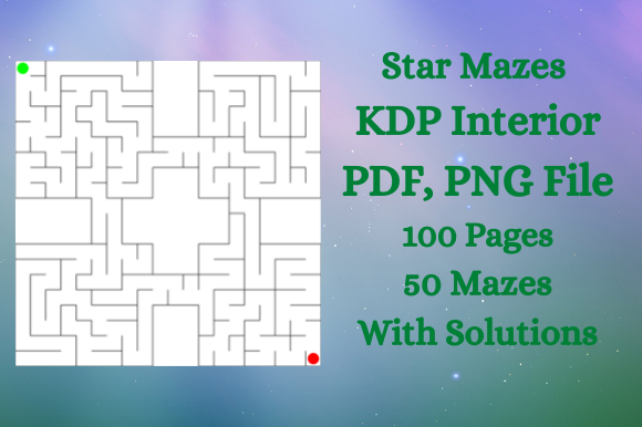 Unlock Creative Potential with 50 Star Mazes for KDP Activity