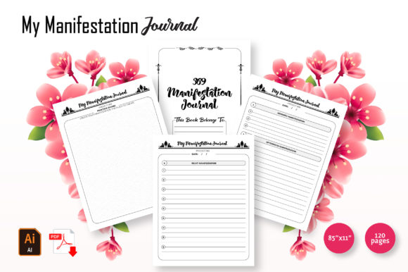 Unlock Your Potential with the 369 Manifestation Journal - KDP Interior