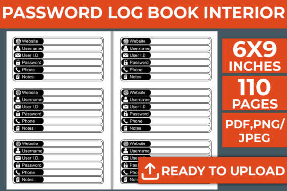 Unlocking Security and Convenience with the Password Log Book Interior KDP